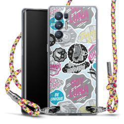 New Carry Case Transparent Stoff colourful/silber