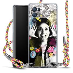 New Carry Case Transparent Stoff colourful/silber