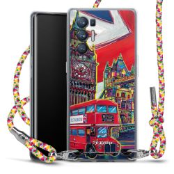 New Carry Case Transparent Stoff colourful/silber