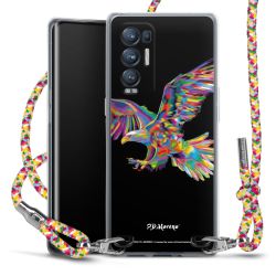 New Carry Case Transparent Stoff colourful/silber