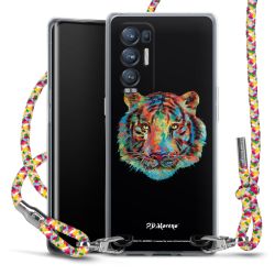 New Carry Case Transparent Stoff colourful/silber