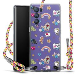 New Carry Case Transparent Stoff colourful/silber