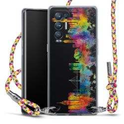 New Carry Case Transparent Stoff colourful/silber