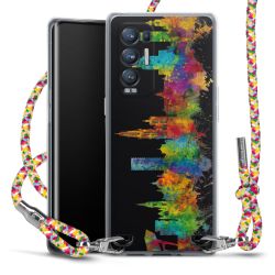 New Carry Case Transparent Stoff colourful/silber