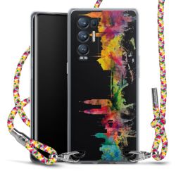 New Carry Case Transparent Stoff colourful/silber