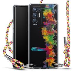 New Carry Case Transparent Stoff colourful/silber