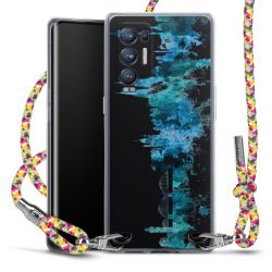 New Carry Case Transparent Stoff colourful/silber