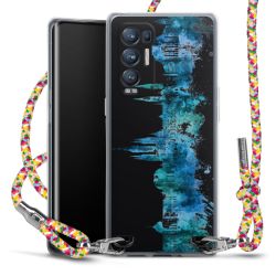 New Carry Case Transparent Stoff colourful/silber