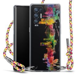 New Carry Case Transparent Stoff colourful/silber