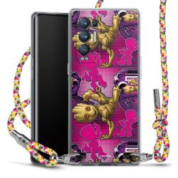 New Carry Case Transparent Stoff colourful/silber