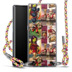 New Carry Case Transparent Stoff colourful/silber