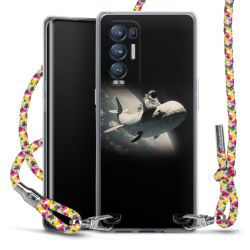 New Carry Case Transparent Stoff colourful/silber