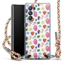 New Carry Case Transparent Stoff colourful/silber