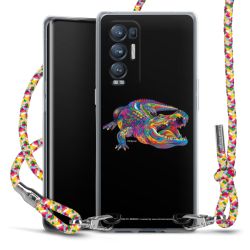 New Carry Case Transparent Stoff colourful/silber