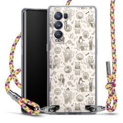 New Carry Case Transparent Stoff colourful/silber