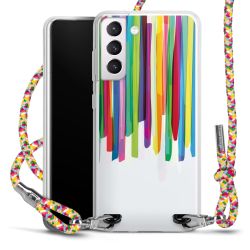 New Carry Case Transparent Stoff colourful/silber