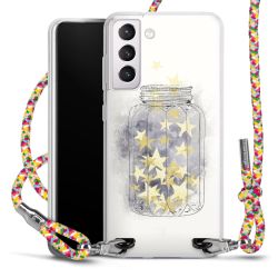 New Carry Case Transparent Stoff colourful/silber