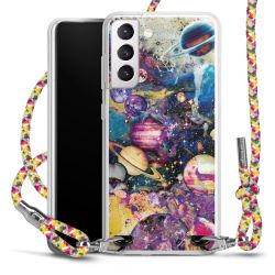 New Carry Case Transparent Stoff colourful/silber