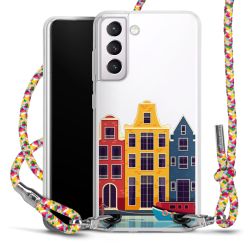 New Carry Case Transparent Stoff colourful/silber