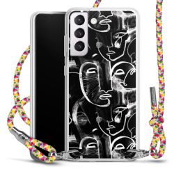 New Carry Case Transparent Stoff colourful/silber