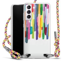 New Carry Case Transparent Stoff colourful/silber