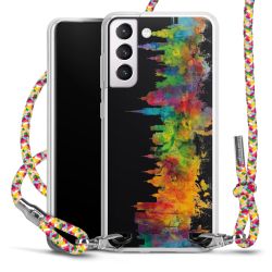 New Carry Case Transparent Stoff colourful/silber