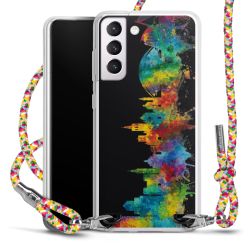 New Carry Case Transparent Stoff colourful/silber