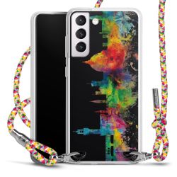 New Carry Case Transparent Stoff colourful/silber