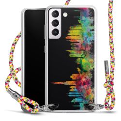 New Carry Case Transparent Stoff colourful/silber