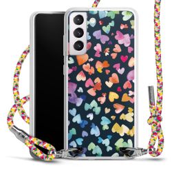 New Carry Case Transparent Stoff colourful/silber