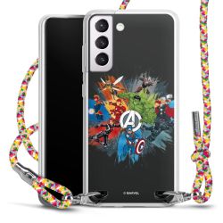 New Carry Case Transparent Stoff colourful/silber