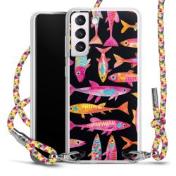 New Carry Case Transparent Stoff colourful/silber