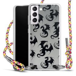 New Carry Case Transparent Stoff colourful/silber