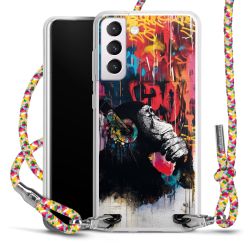 New Carry Case Transparent Stoff colourful/silber