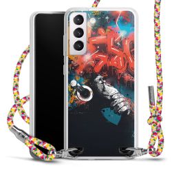 New Carry Case Transparent Stoff colourful/silber