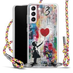 New Carry Case Transparent Stoff colourful/silber