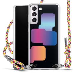 New Carry Case Transparent Stoff colourful/silber