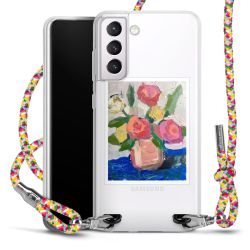 New Carry Case Transparent Stoff colourful/silber