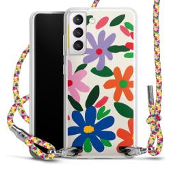 New Carry Case Transparent Stoff colourful/silber