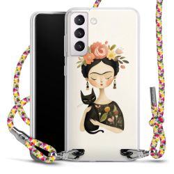 New Carry Case Transparent Stoff colourful/silber