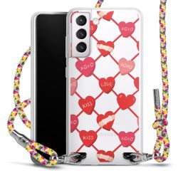 New Carry Case Transparent Stoff colourful/silber