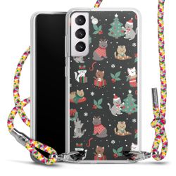 New Carry Case Transparent Stoff colourful/silber