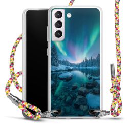 New Carry Case Transparent Stoff colourful/silber