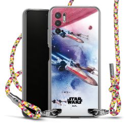 New Carry Case Transparent Stoff colourful/silber