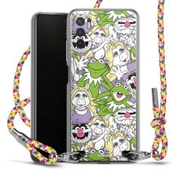 New Carry Case Transparent Stoff colourful/silber