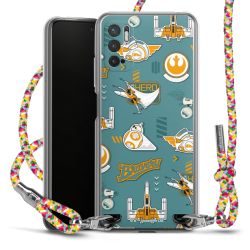 New Carry Case Transparent Stoff colourful/silber