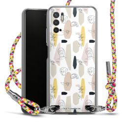 New Carry Case Transparent Stoff colourful/silber