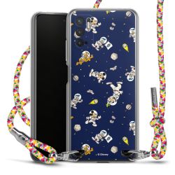 New Carry Case Transparent Stoff colourful/silber