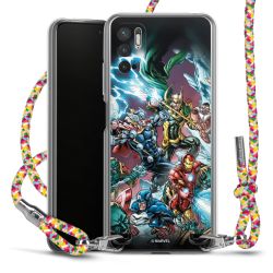 New Carry Case Transparent Stoff colourful/silber