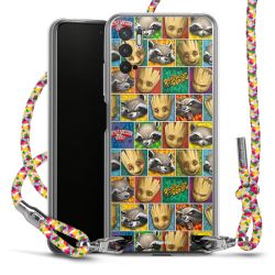 New Carry Case Transparent Stoff colourful/silber